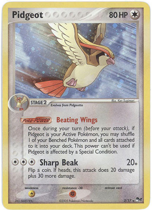 Pokemon Card Promo #2/17 - PIDGEOT (holo-foil)