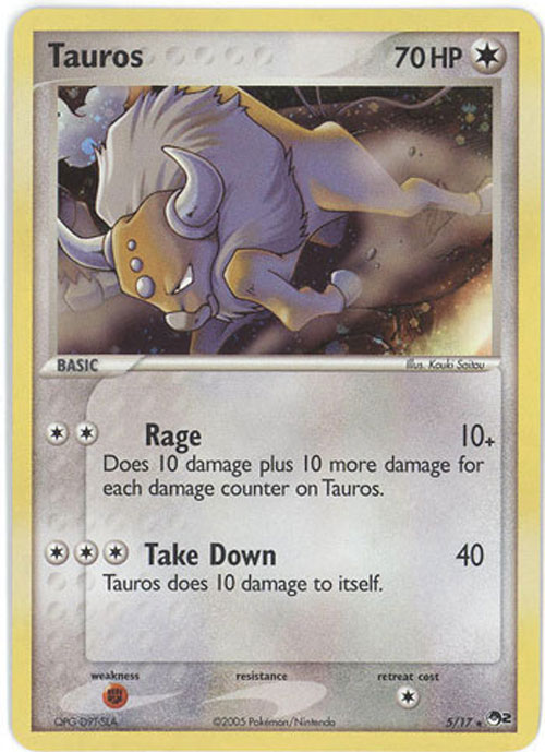 Pokemon Card Promo #5/17 - TAUROS (holo-foil)