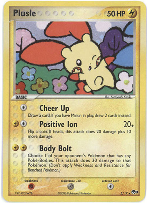 Pokemon Card Promo #5/17 - PLUSLE (holo-foil)