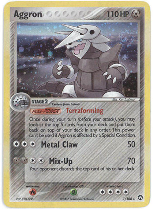 Pokemon Card - Power Keepers 1/108 - AGGRON (holo-foil)