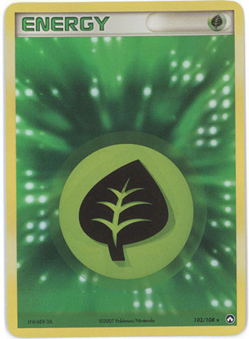Pokemon Card - Power Keepers 103/108 - GRASS ENERGY (holo-foil)