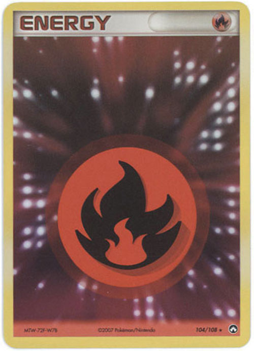 Pokemon Card - Power Keepers 104/108 - FIRE ENERGY (holo-foil)