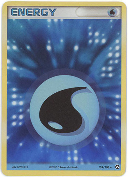 Pokemon Card - Power Keepers 105/108 - WATER ENERGY (holo-foil)