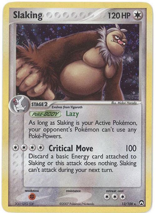Pokemon Card - Power Keepers 13/108 - SLAKING (holo-foil)
