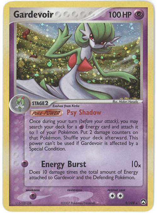 Pokemon Card 9/108 - GARDEVOIR (holo-foil)