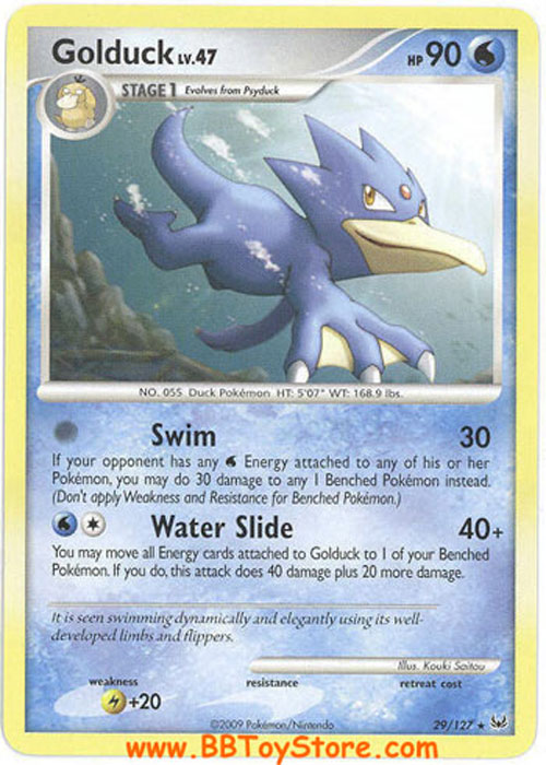 Pokemon Card 29/127 - GOLDUCK Lv.47 (rare)