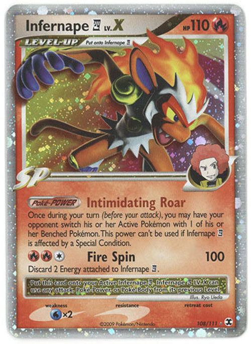 Pokemon Card - Rising Rivals 108/111 - INFERNAPE 4 Lv.X (holo-foil)