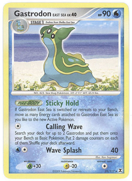 Pokemon Card 21/111 - GASTRODON EAST SEA Lv.40 (rare)