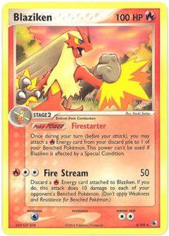 Pokemon Card - Ruby & Sapphire 3/109 - BLAZIKEN (rare)