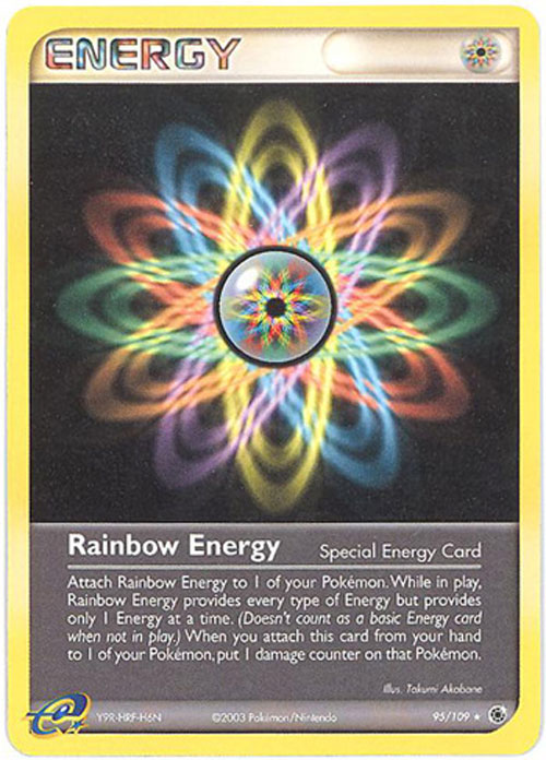 Pokemon Card - Ruby & Sapphire 95/109 - RAINBOW ENERGY (rare)