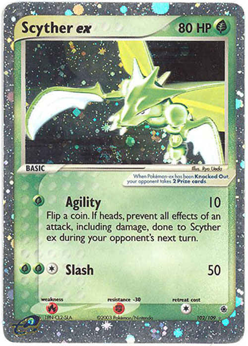 Pokemon Card - Ruby & Sapphire 102/109 - SCYTHER EX (holo-foil)