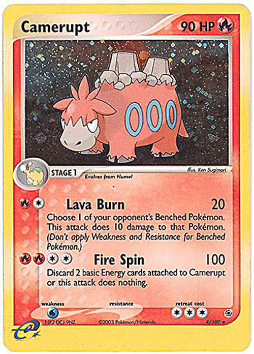 Pokemon Card - Ruby & Sapphire 4/109 - CAMERUPT (holo-foil)