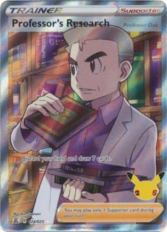 Pokemon Card - Celebrations 024/025 - PROFESSOR'S RESEARCH (full art holo-foil)
