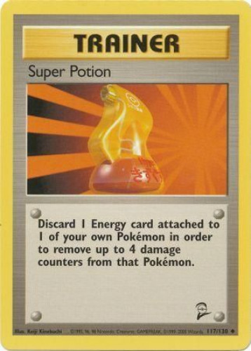 Pokemon Card 117/130 Base Set 2 Trainer Uncommon ***NM*** Super Potion 