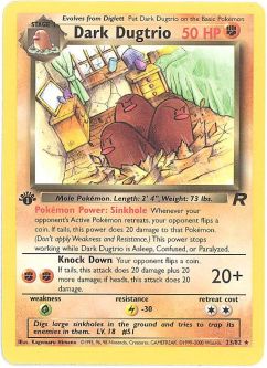 Pokemon Card - Team Rocket 23/82 - DARK DUGTRIO (rare) **1st Edition** RARE!