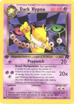 Pokemon Card - Team Rocket 26/82 - DARK HYPNO (rare) **1st Edition** RARE!