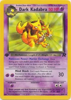 Pokemon Card - Team Rocket 39/82 - DARK KADABRA (uncommon) **1st Edition**