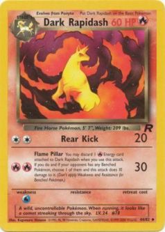 Pokemon Card - Team Rocket 44/82 - DARK RAPIDASH (uncommon)