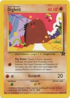 Pokemon Card - Team Rocket 52/82 - DIGLETT (common)