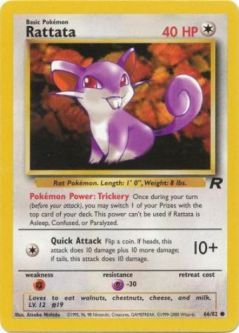 Pokemon Card - Team Rocket 66/82 - RATTATA (common)