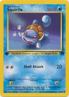 Pokemon Card - Team Rocket 68/82 - SQUIRTLE (common) **1st Edition**
