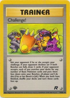 Pokemon Card - Team Rocket 74/82 - CHALLENGE! (uncommon) **1st Edition**
