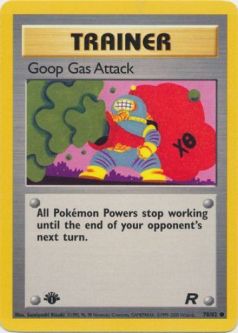 Pokemon Card - Team Rocket 78/82 - GOOP GAS ATTACK (common) **1st Edition**