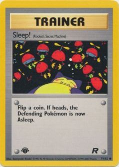 Pokemon Card - Team Rocket 79/82 - SLEEP (common) **1st Edition**