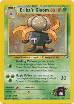 Pokemon Card - Gym Heroes 45/132 - ERIKA'S GLOOM (uncommon)