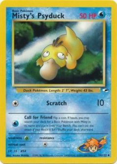 Pokemon Card - Gym Heroes 54/132 - MISTY'S PSYDUCK (uncommon)