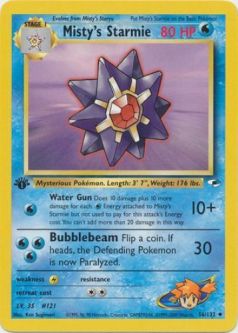 Pokemon Card - Gym Heroes 56/132 - MISTY'S STARMIE (uncommon) **1st Edition**