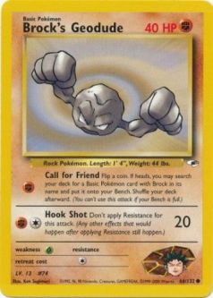 Pokemon Card - Gym Heroes 66/132 - BROCK'S GEODUDE (common)
