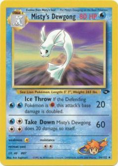 Pokemon Card - Gym Challenge 54/132 - MISTY'S DEWGONG (uncommon)