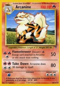 Pokemon Card - Legendary Collection 36/110 - ARCANINE (uncommon)
