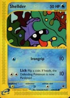 Pokemon Card - Expedition 129/165 - SHELLDER (common)