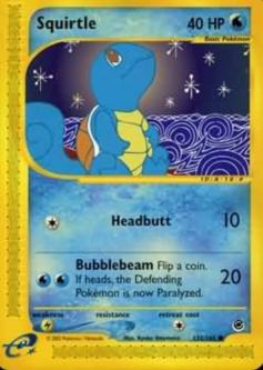 Pokemon Card - Expedition 132/165 - SQUIRTLE (common)