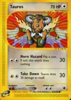 Pokemon Card - Expedition 133/165 - TAUROS (common)