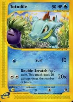 Pokemon Card - Expedition 134/165 - TOTODILE (common)