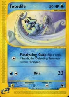 Pokemon Card - Expedition 135/165 - TOTODILE (common)