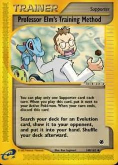 Pokemon Card - Expedition 148/165 - PROFESSOR ELM'S TRAINING METHOD (uncommon)