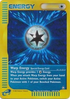 Pokemon Card - Aquapolis 147/147 - WARP ENERGY (REVERSE holo-foil)