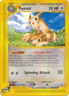 Pokemon Card - Aquapolis 48/147 - FURRET (uncommon)