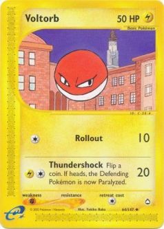 Pokemon Card - Aquapolis 64/147 - VOLTORB (uncommon)