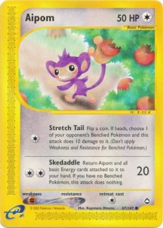 Pokemon Card - Aquapolis 67/147 - AIPOM (common)