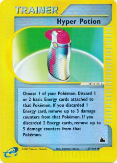 Pokemon Card - Skyridge 127/144 - HYPER POTION (REVERSE holo-foil)