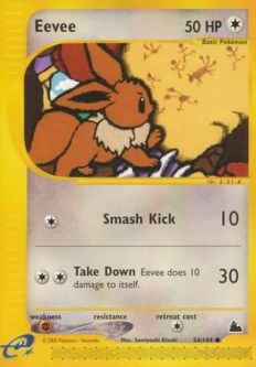 Pokemon Card - Skyridge 54/144 - EEVEE (common)