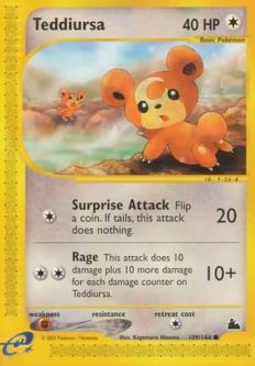 Pokemon Card - Skyridge 109/144 - TEDDIURSA (common)