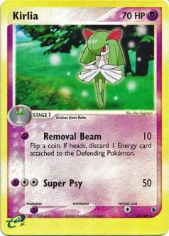 Pokemon Card - Ruby & Sapphire 34/109 - KIRLIA (REVERSE holo-foil)
