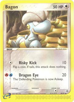 Pokemon Card - Dragon 50/97 - BAGON (common)