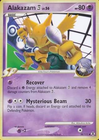 Pokemon Card - Rising Rivals 38/111 - ALAKAZAM 4 (uncommon)